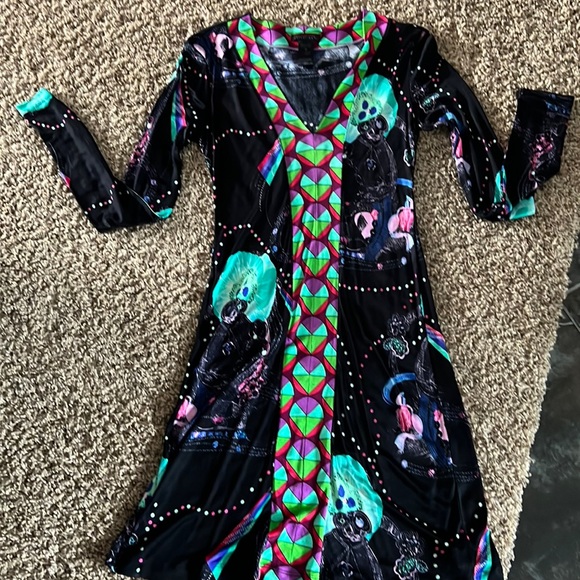 Custo Barcelona long sleeve dress SIZE 1 - Picture 1 of 14